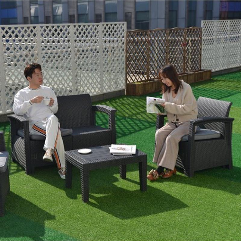 正規 【日本出荷 3日以内に発送】ラタン調ガーデンファニチャーセット