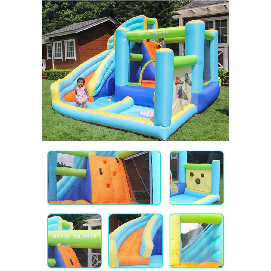 ほぼ未使用 [乾湿両用/送風機付き] プール 遊具 すべり台 滑り台 大型遊具 エア遊具 エアー遊具 ウォータースライダー アウトドア ふわふわ遊具 トランポリン 【XU1136997471】(40913円)