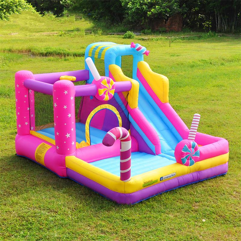 【タイムセール】 [乾用/送風機付き]2022新作入荷★大型 プール エアー 遊具 滑り台 トランポリン すべり台 大型遊具 エア遊具 エアー遊具 ウォータースキッズハウス 【VQL9309015417】(33497円)