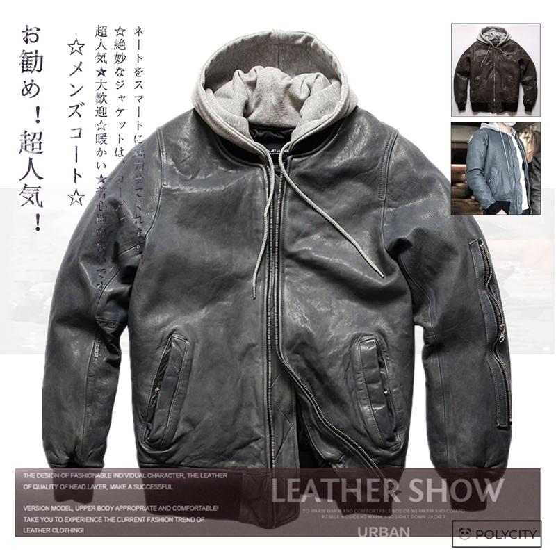 激安の 新品 羊革 ホワイトダックダウン メンズダウンコート レザージャケット 取り外し可能なフード 厚い 暖かい スポーツ かっこいい ファッション 交換無料 Dp3akb Jatengprov Go Id