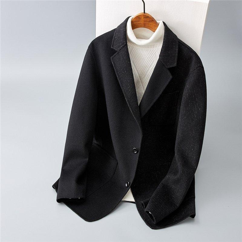 新品即決 コート オーバー カジュアル スーツ 青年 かっこいい ファッション 新型 秋冬 男性 ショートウール コート アウター