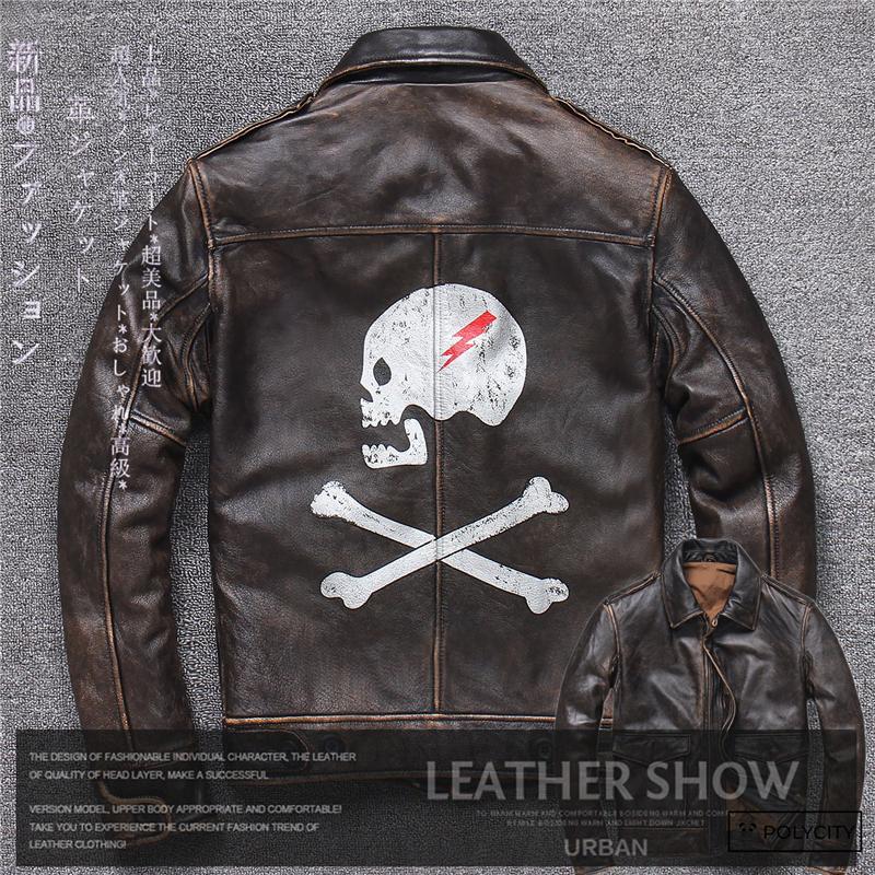 Rakuten 新品 超人気 ライダースジャケット レザージャケット メンズ革コート 頭層うしの皮 ユーズド加工 レトロ かっこいい ファッション 頭蓋骨 頭蓋骨なし Zxnawt124 Polycity 通販 Yahoo ショッピング 人気ブランドを Mdtu Nw Gov Lk