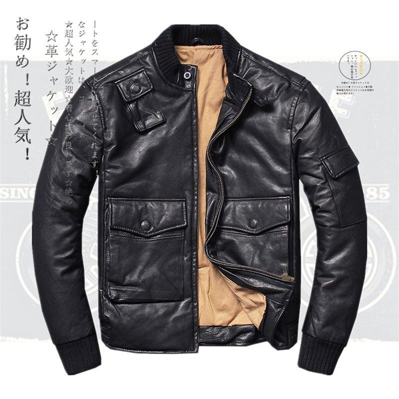 割引サービス お勧め 秋冬新作 羊革 ダウンジャケット メンズレザージャケット ライダース 厚い 暖かい 簡約 紳士 カジュアル かっこいい ファッション 日本販売店 Pn Pasirpengaraian Go Id