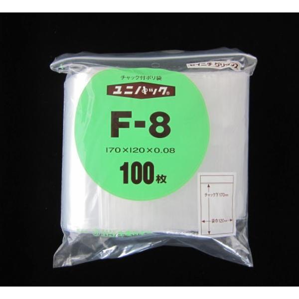 生産日本社　セイニチ　厚地チャック袋　ユニパックF-8　１箱（3,000枚入）　170Ｘ120Ｘ0.08ｍｍ |  | 01