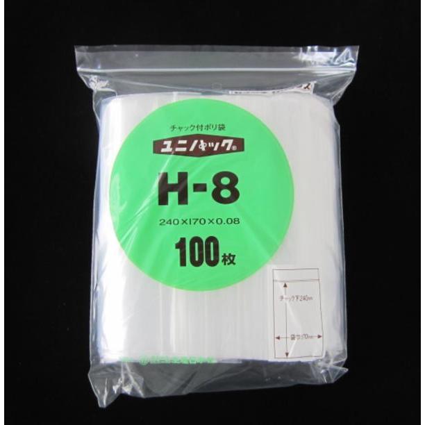 生産日本社　セイニチ　厚地チャック袋　ユニパックH-8　１箱（1,700枚入）　240Ｘ170Ｘ0.08ｍｍ |  | 01