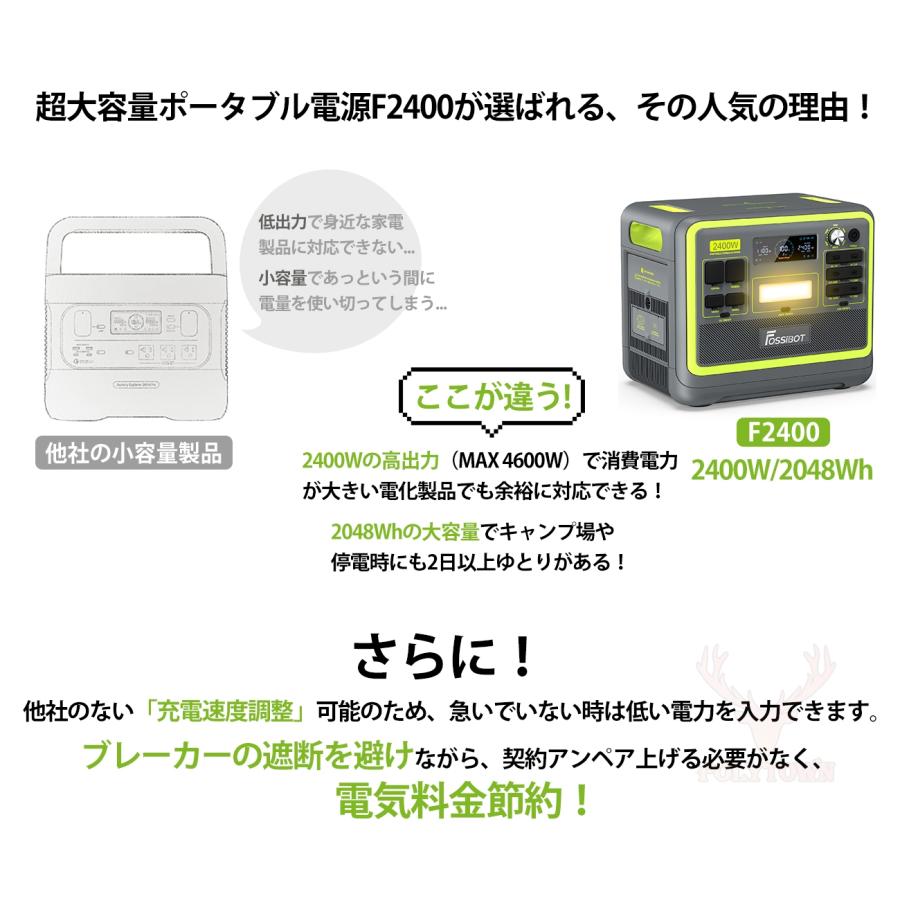 FOSSiBOT 正規品 2023最新型 F2400 ポータブル電源 超大容量 FOSSiBOT 正規品 2023最新型 F2400 ポータブル電源 超大容量