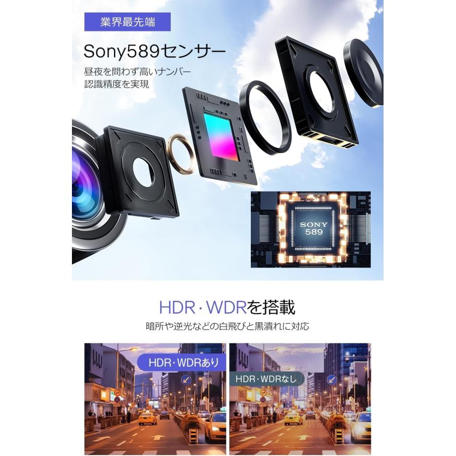 ドライブレコーダーミラー型 4K 前後カメラ GPS 11インチSONY