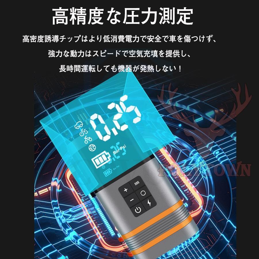 ジャンプスターター 12v車用 電動 空気入れ エアポンプ 2in1 非常用 