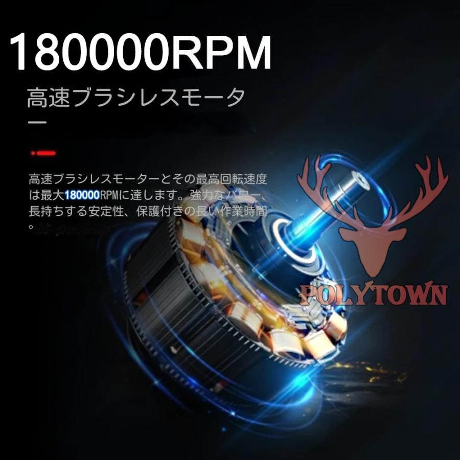 2024最新作 ジェットドライブロワー 充電式 180000RPM 小型 洗車 電動エアダスター コードレス マキタ 多機能電動送風機 除雪 除塵 掃除機 車の塵掃除 屋｜polytown｜08