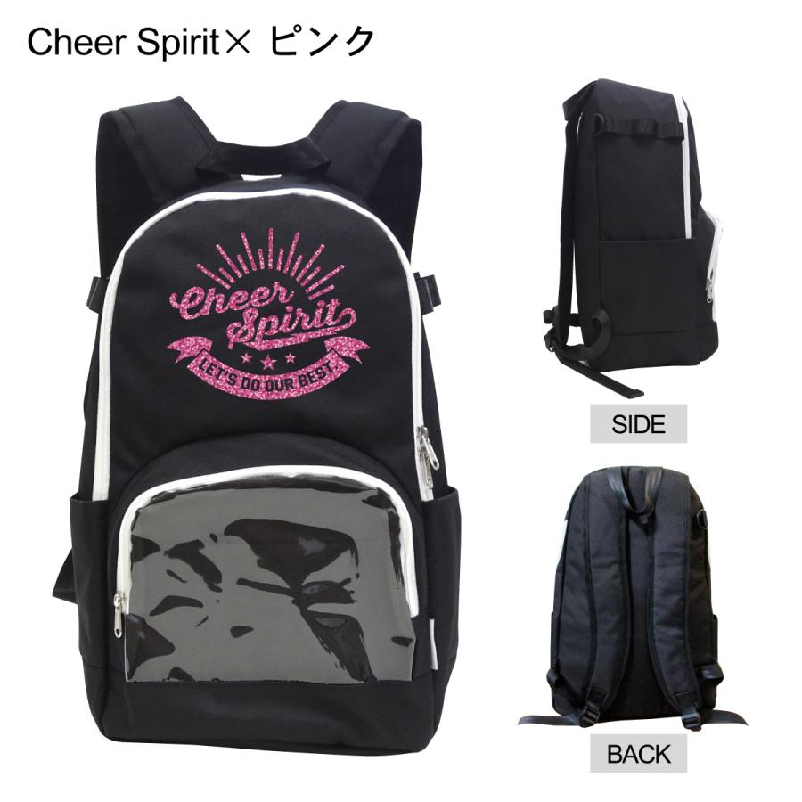 リュック（クリアベースブラック）CheerSpiritグリッターロゴ入り