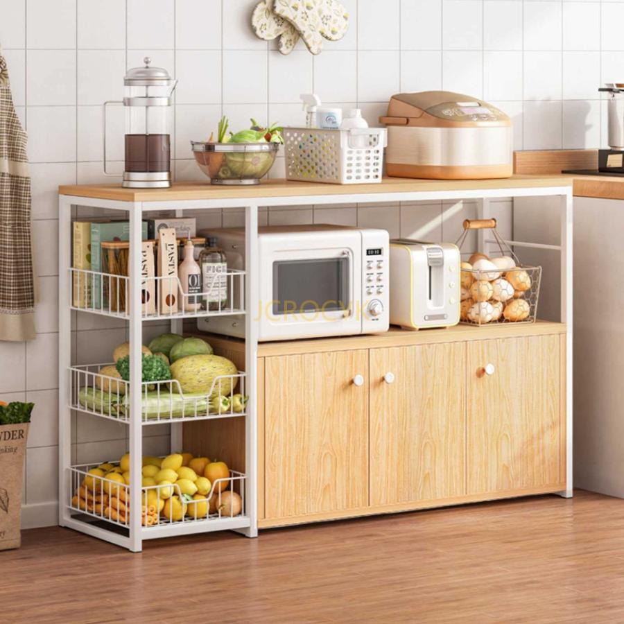 木製キッチン収納 引き出し付き　カロ　北欧系 カップボード おしゃれ 北欧 収納 1800 食器棚 キッチン収納