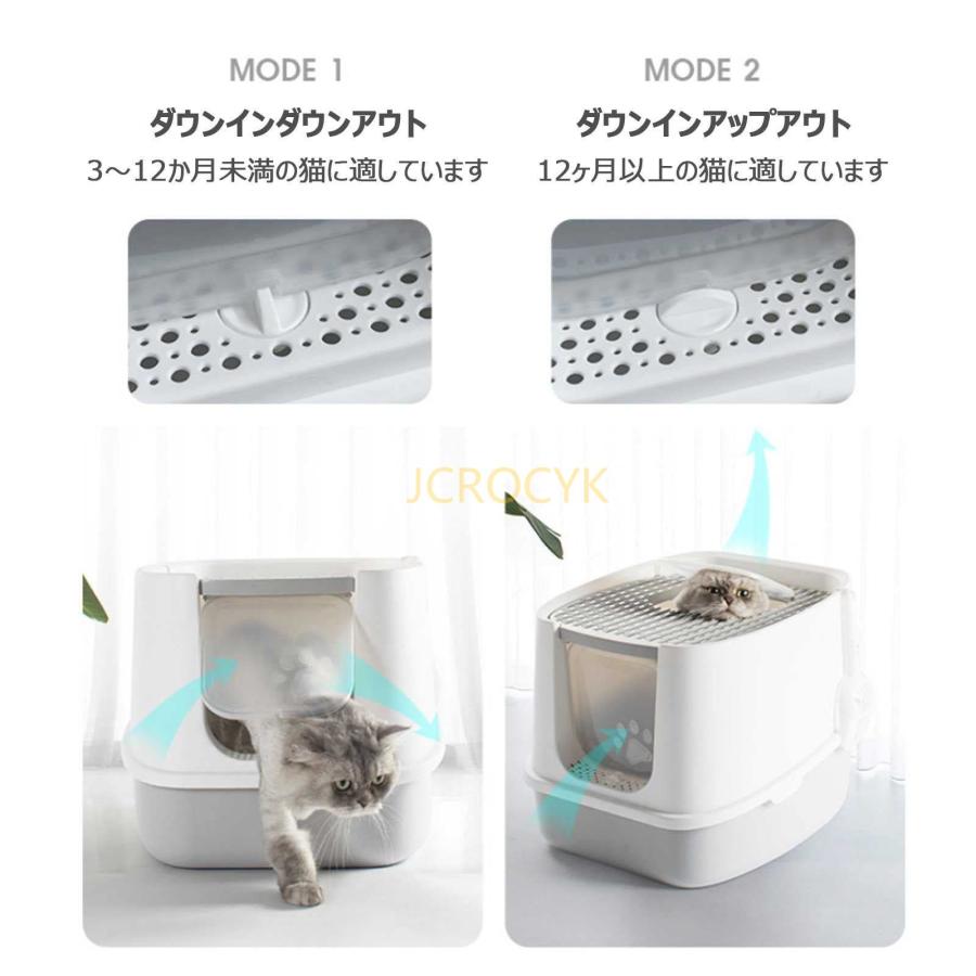2024 新款 猫 システムトイレ 猫トイレ 大型 猫用トイレ本体 一体成形