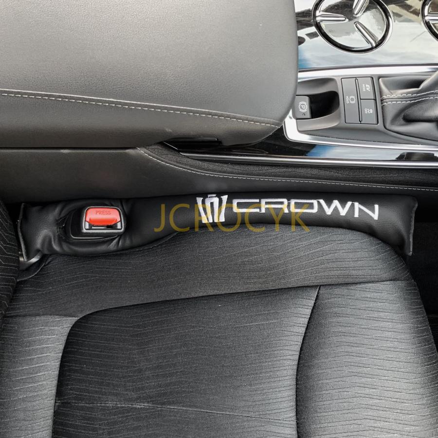 220系クラウン用 CROWNロゴ 汎用シートサイドクッション 黒 220