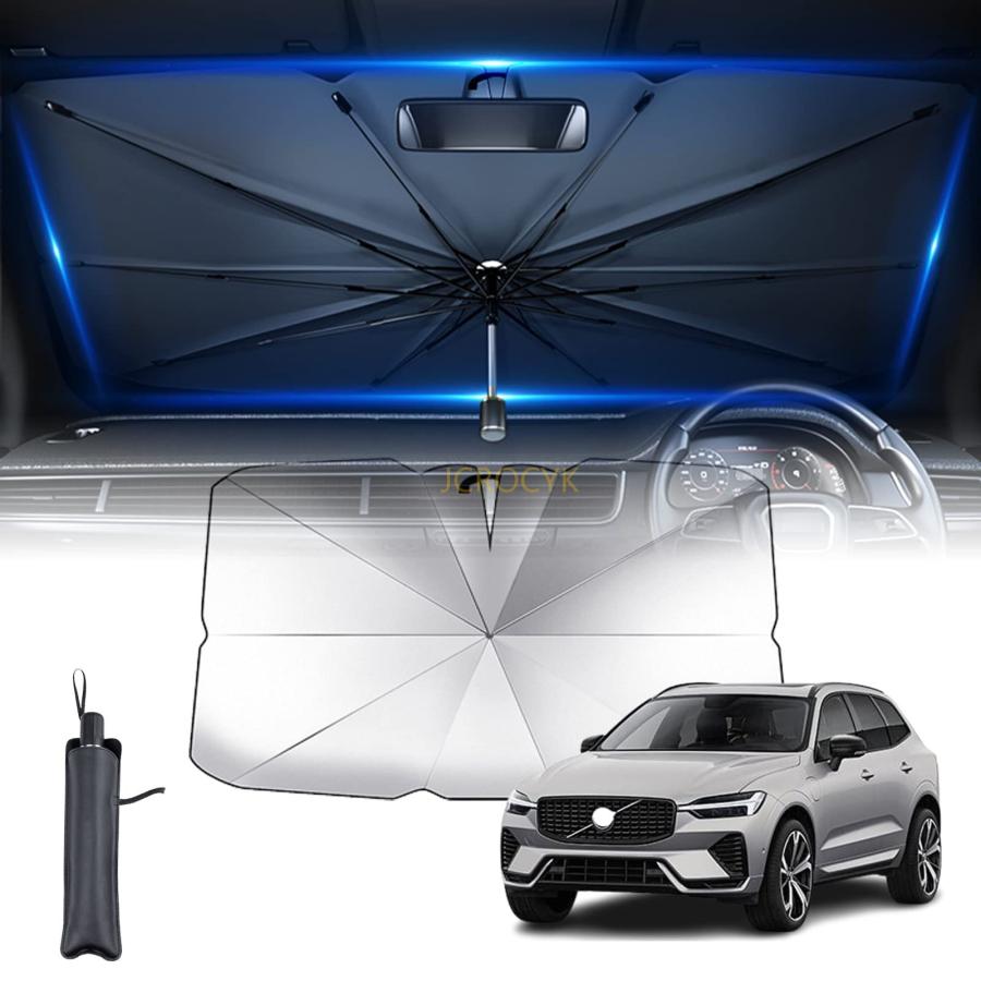 2026新登場】ボルボ XC60フロントサンシェード 10本骨フロントガラス