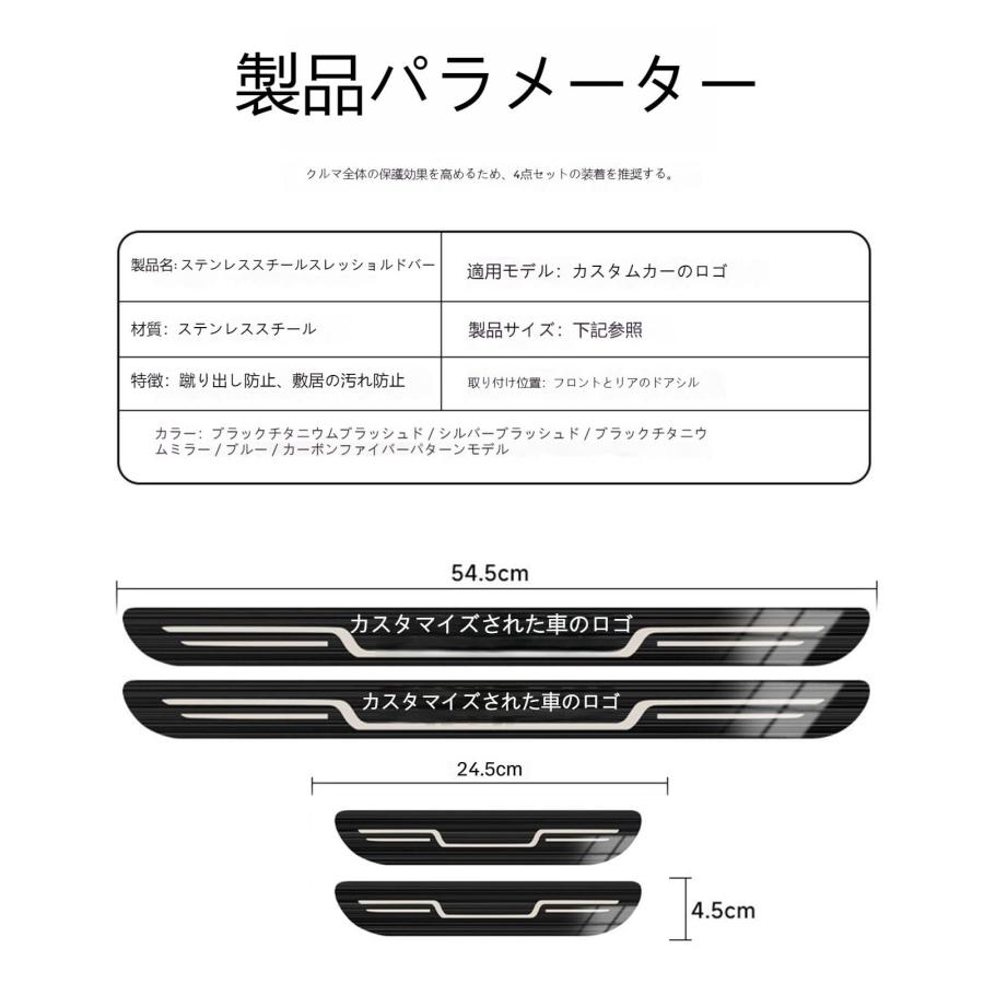 適用メルセデスベンツ GLBクラス X247型専用 スカッフプレート