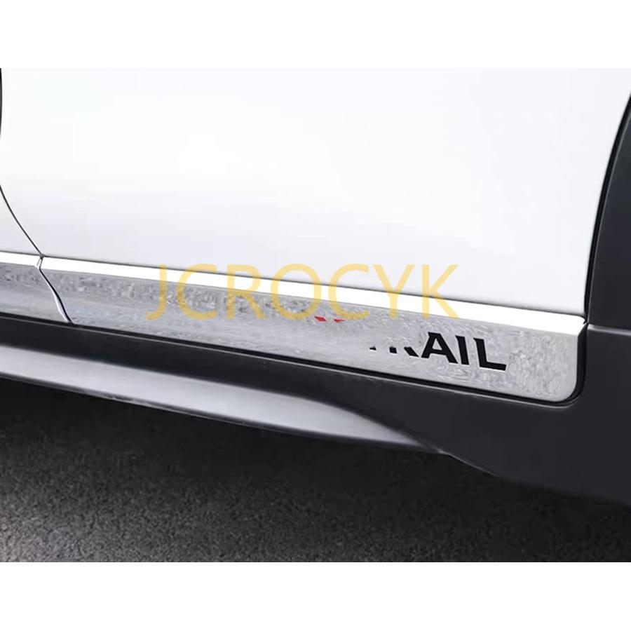 車 外装 クロームメッキ サイド ドア アンダー モール 傷防止 X-TRAIL