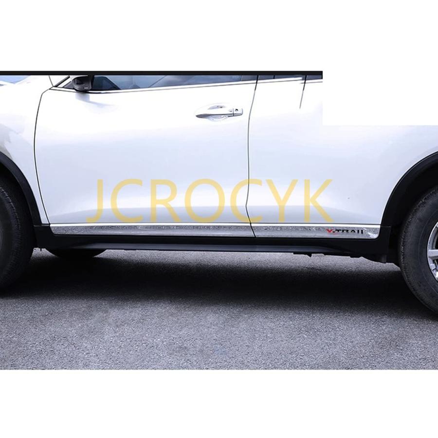 車 外装 クロームメッキ サイド ドア アンダー モール 傷防止 X-TRAIL