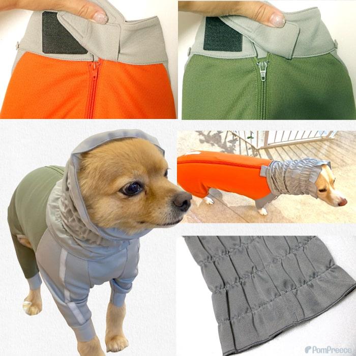 PomPreece 犬 犬服 雪 ストレッチ ドッグウエア トレッキング