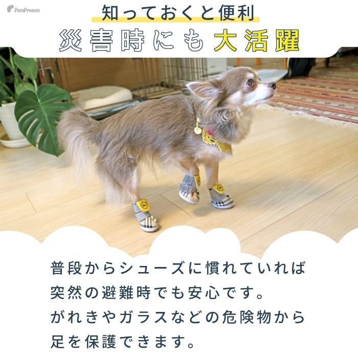 犬 靴 ドッグシューズ 靴下犬用靴 脱げない 滑り止め 怪我予防 介護 肉球 夏 火傷 足裏保護 犬用 レイン シューズ ルンルンタータン 2〜5号 ポンポリース 3175 | PomPreece | 04