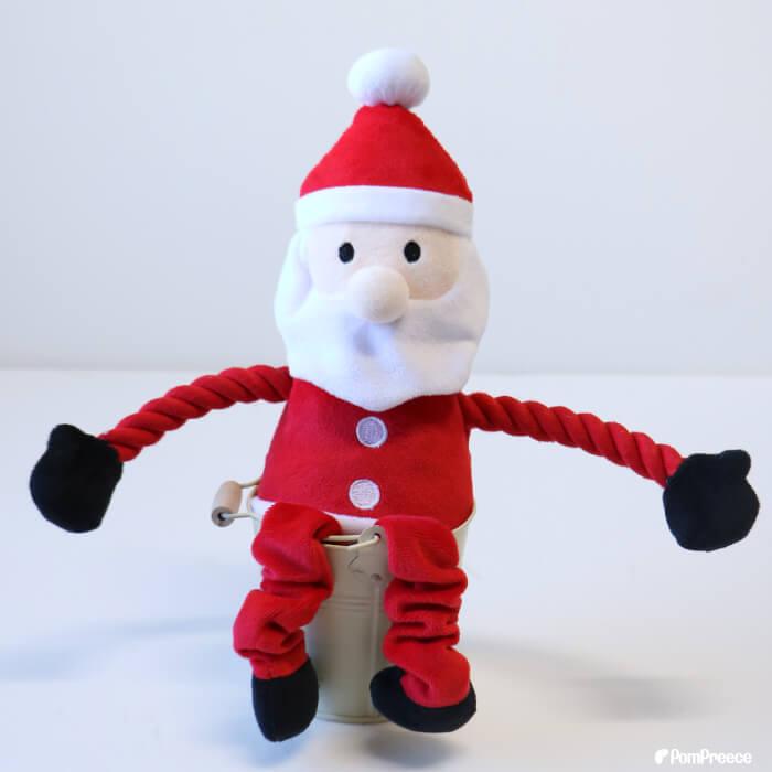 犬 猫 おもちゃ デンタルケア ロープ ぬいぐるみ 噛む 歯磨き ストレス解消 音付き 可愛い クリスマス デンタルロープTOY のびのびサンタさん 4728 ポンポリース | PomPreece | 17