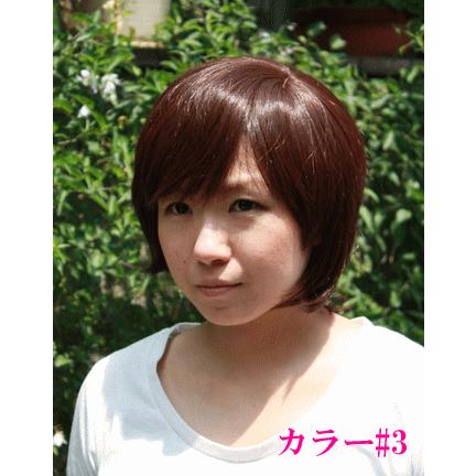 人毛フルウィッグ/ミセス医療用ウィッグ/人毛/混毛/ミディショート/MDL-2/幅広スキン付き/サイド分け/ミセスフルウィッグ