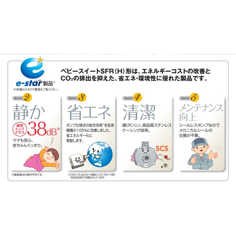 川本ポンプ ベビースイート SFRHW150S 給湯給水補助加圧装置