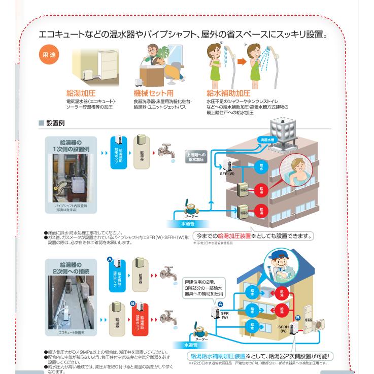 川本ポンプ ベビースイート SFRHW150S 給湯給水補助加圧装置