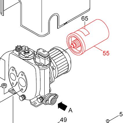 カワエースジェット JF400S用 アキュムレータ(55) PTB3-01-1.2K カワエースジェット JF400S用 アキュムレータ(55) PTB3-01-1.2K