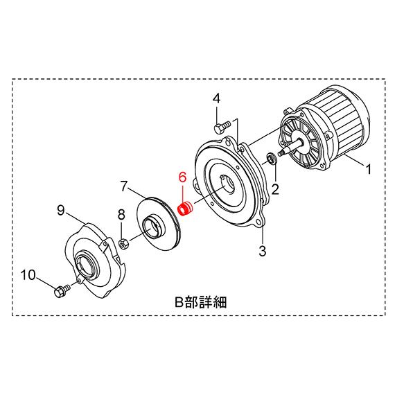 カワエースジェットJF400S用　メカニカルシール(6)　13HKU90-S9008