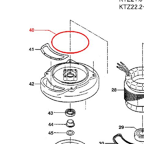 ツルミポンプ 一般工事排水用水中ポンプ KTZ22.2（-52-62）用部品（40 