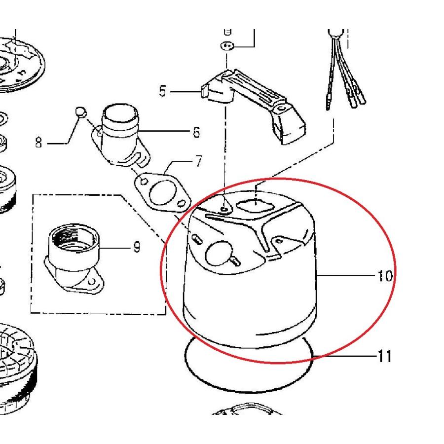 ツルミポンプ 工事用排水ポンプ LB-250/480用部品 アウトカバー（10