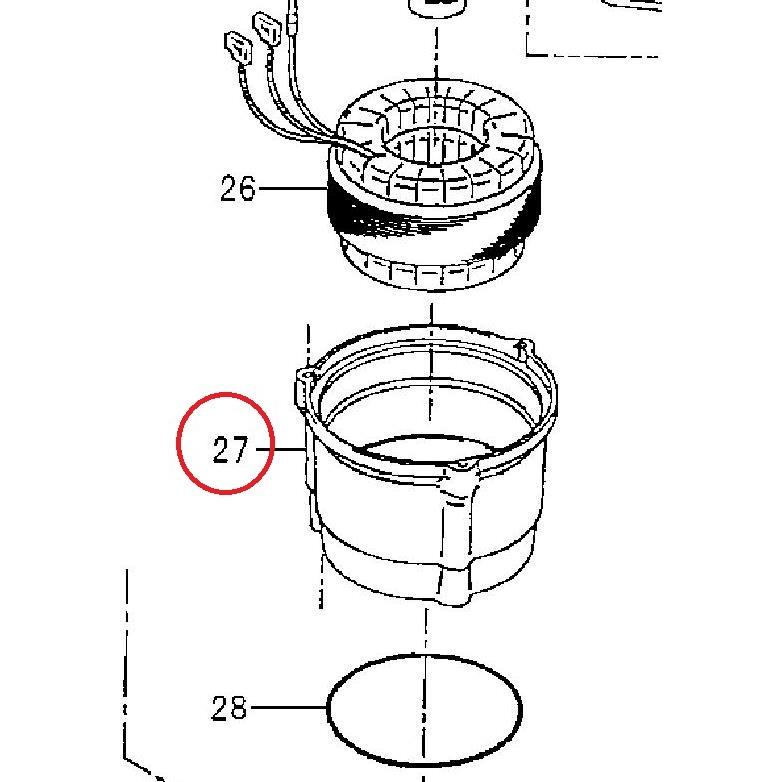 ツルミポンプ 工事用排水ポンプ LB-250/480用部品 モーターフレーム(27