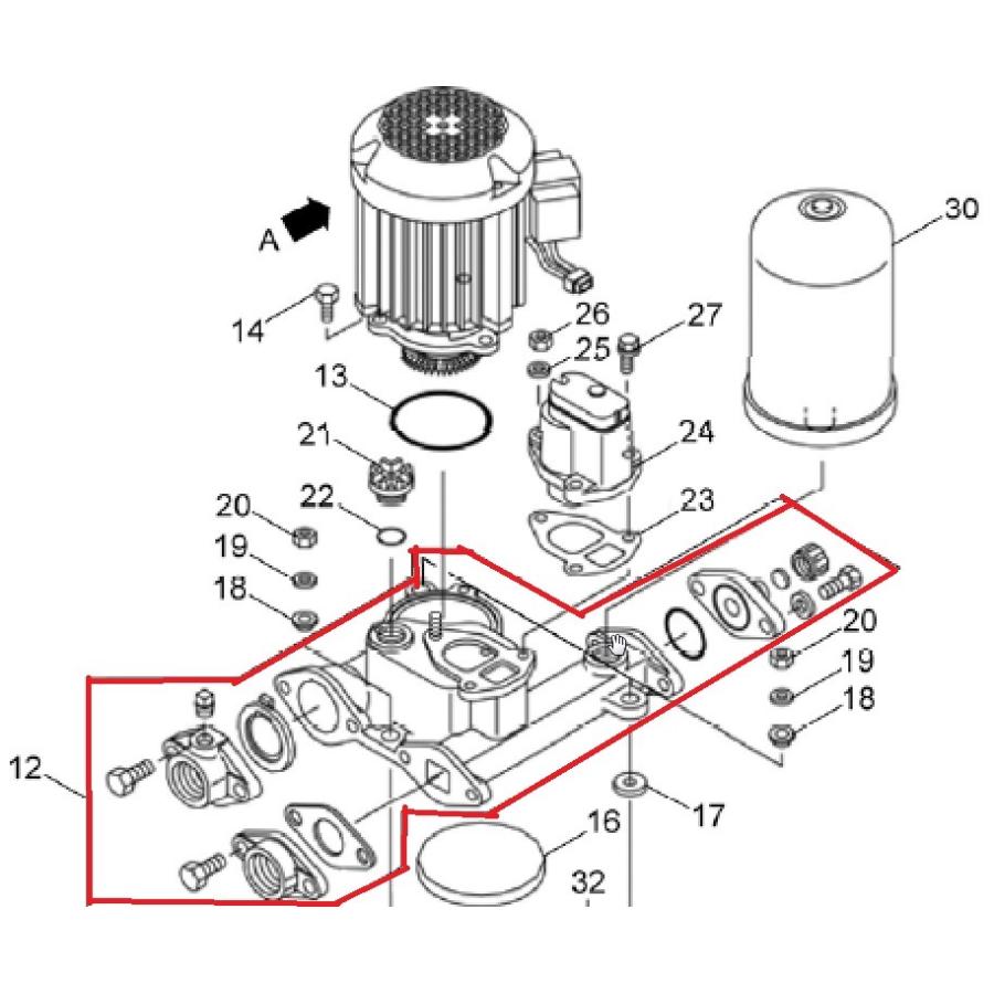 川本ポンプ カワエースNF2用 ケーシングN NF2-750用 (12) : よろずや