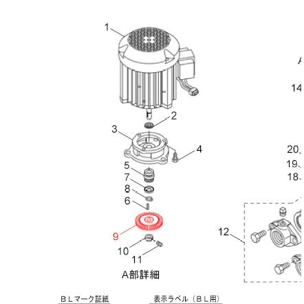 川本ポンプ カワエースNF2-150用 インペラ （羽根車）（9）N-53