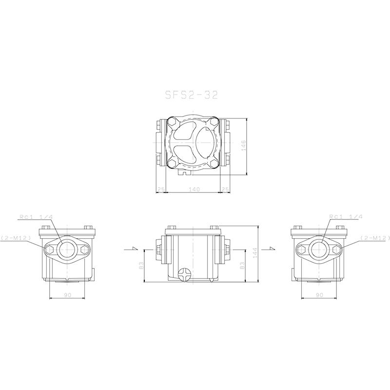 川本ポンプ 川本製作所 砂こし器SFS2形 ステンレス製 SFS2-32 口径32