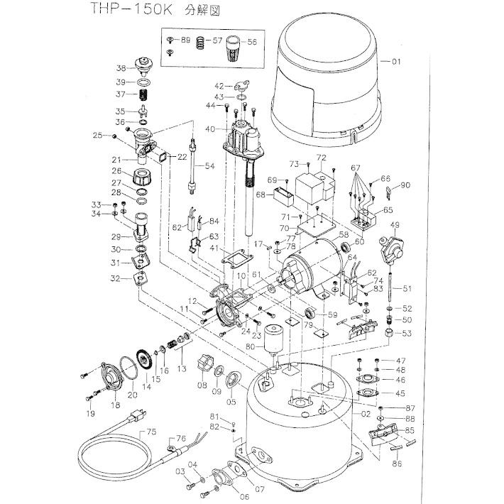 寺田ポンプ THP150KF用 ケーシングカバー(ポンプパッキン付) No.18