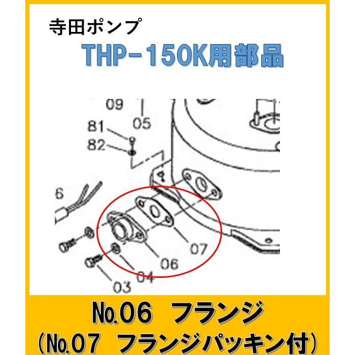 寺田ポンプ THP150K用 フランジ(フランジパッキン付) No.6・7