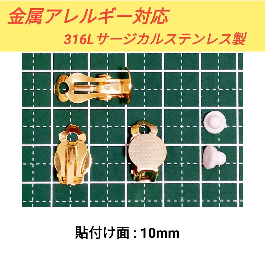 蝶バネイヤリング クリップイヤリング 316Lサージカルステンレス 金属