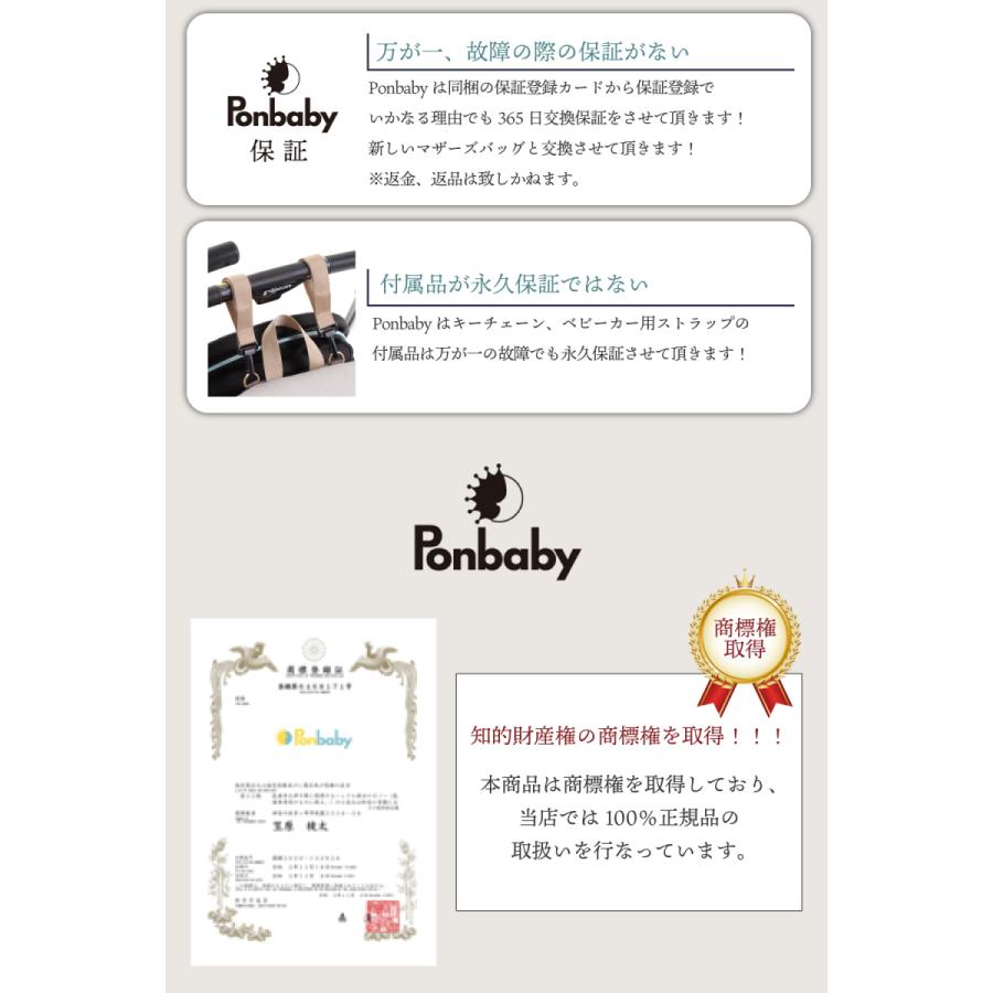 リュック バッグ マザーズバッグ マザーズリュック ギフト 産後 授乳 マタニティ ponbaby ポンベビー 出産祝い 大容量 軽量 撥水 ベーシック ママバッグ | Ponbaby | 25