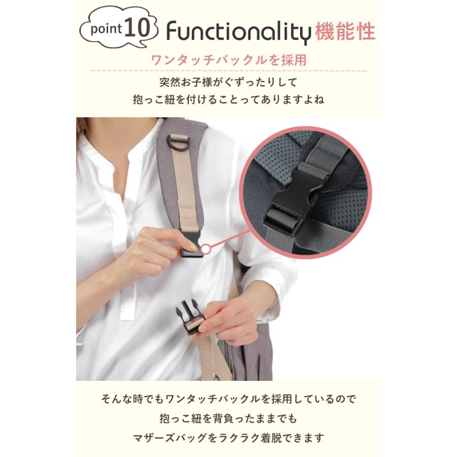 リュック バッグ マザーズバッグ マザーズリュック 産後 授乳 マタニティ ponbaby ポンベビー 出産祝い 大容量 軽量 防水加工 撥水 プレミア レディース | Ponbaby | 20