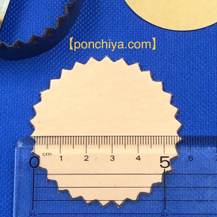 ギザギザ 6mmピッチ 55Φ強 レザークラフト 道具 抜き型 抜型