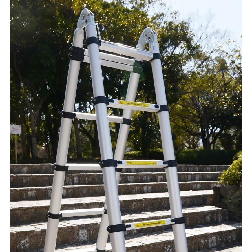 伸縮はしご アルミ脚立 2個セット 3.8m 折りたたみ 多機能 コンパクト 