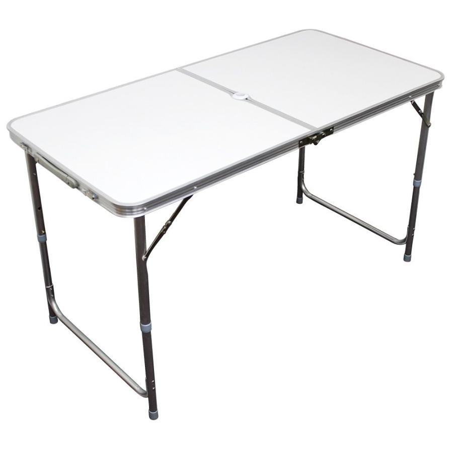 アウトドアテーブル 折りたたみ アルミ レジャーテーブル 120cm x 60cm