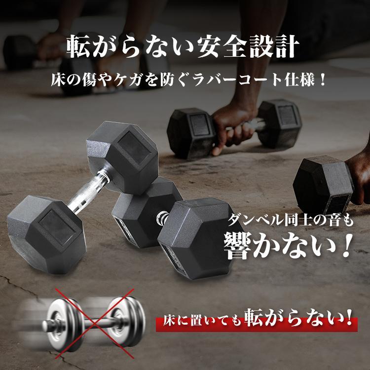 ダンベルセット 25kg 2個セット 合計50kg 滑りにくい 鉄アレイ 六角形 