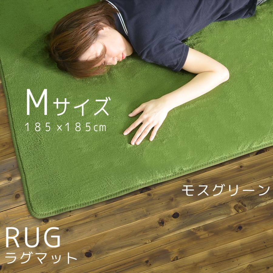 ラグマット 絨毯 約230×230cm ブーケグリーン 洗える 349510-re-8.jpg