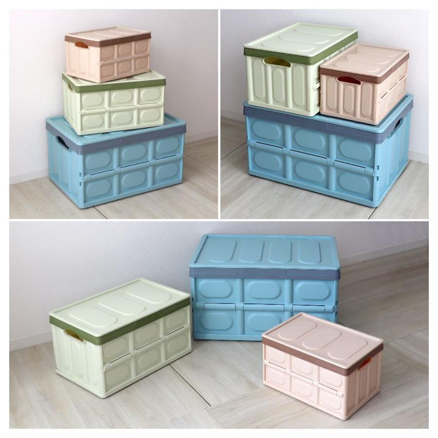 収納ボックス 折りたたみ フタ付き 収納コンテナ Mサイズ 56L 収納 ボックス 大容量 衣服 おもちゃ アウトドア ギアコンテナ おしゃれ 屋外 |  | 02