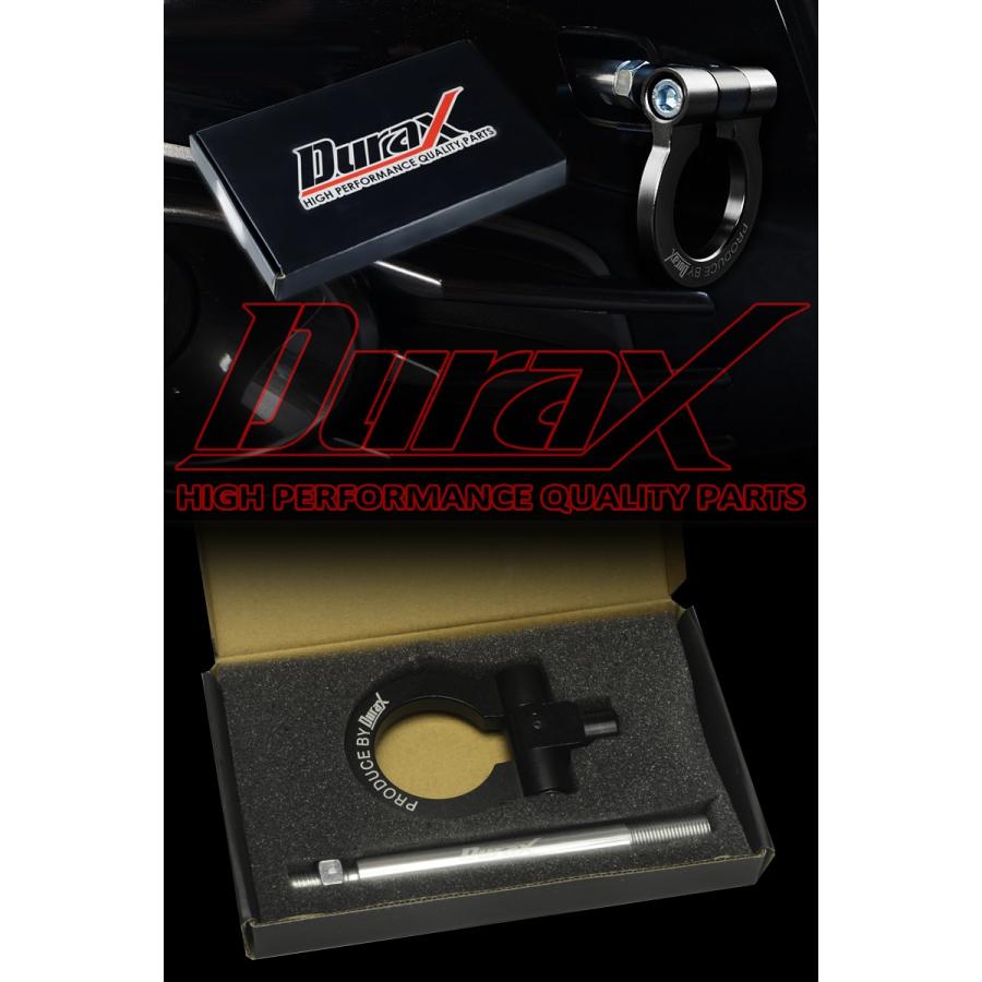 牽引フック トーイングフック フリップアップ 汎用 フロント リア DURAX M16 P1.5 ブラック 黒 可倒 折りたたみ ドレスアップ レース 競技 走行 M16AB | Durax | 01