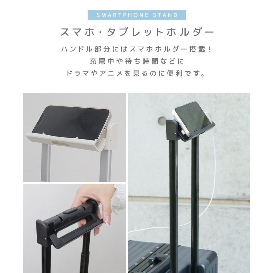 スーツケース Mサイズ フロントオープン キャリーケース USBポート