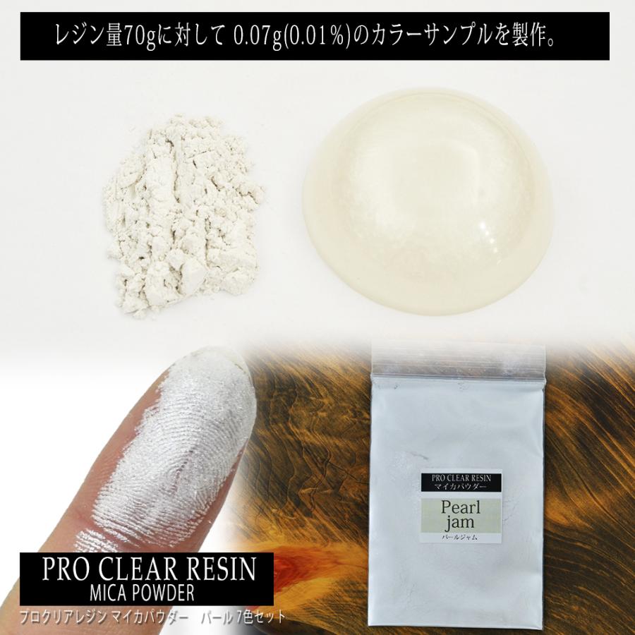 マイカパウダー パールピグメント 顔料 染材 10g 計70ｇ 7色セット
