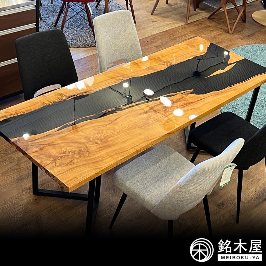 ダイニングテーブル 杉 スギ 一枚板 ウレタン塗装 レジン ダイニングテーブル 杉 スギ 一枚板 ウレタン塗装 レジン